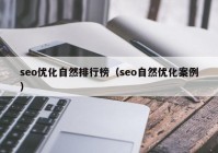 seo优化自然排行榜（seo自然优化案例）