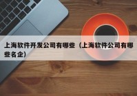 上海软件开发公司有哪些（上海软件公司有哪些名企）