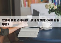 软件开发的公司名称（软件开发的公司名称有哪些）