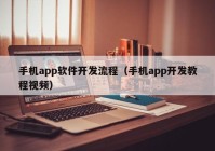 手机app软件开发流程（手机app开发教程视频）