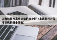 上海软件开发培训机构哪个好（上海软件开发培训机构哪个好些）