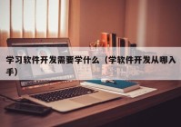 学习软件开发需要学什么（学软件开发从哪入手）