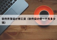 软件开发设计师工资（软件设计师一个月多少钱）