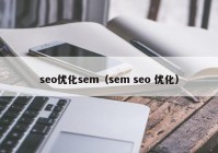 seo优化sem（sem seo 优化）